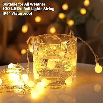 White Snow Ball Fairy Lights - Image 2