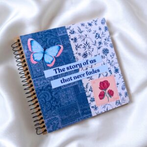 Serene Blue Floral Theme Scrapbook